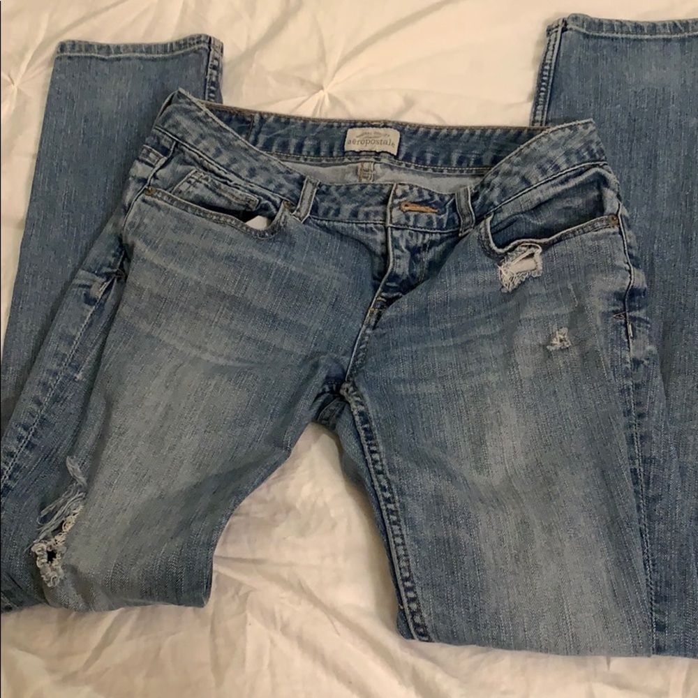 Aeropostale skinny ripped jeans
